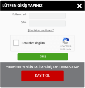 Youwin Şifremi Unuttum