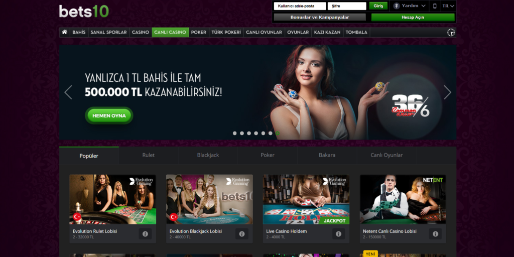 Bets10 Canlı Casino