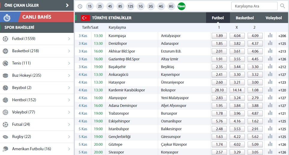 Tamambet spor bahisleri