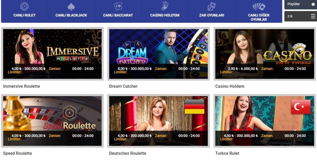 Rüyabet Online bahis ve casino, canlı casino